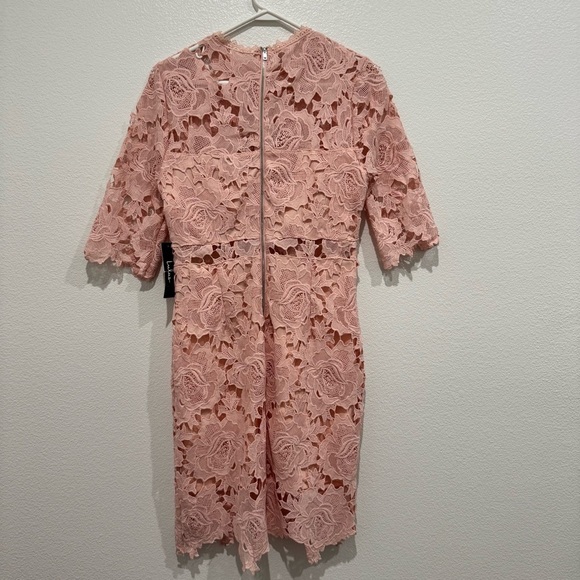 Lulus A Fine Romance Punk Blush Lace Dress Size M - Picture 7 of 12